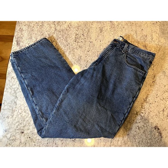 LL Bean Fleece Lined‎ Relaxed Fit Mens Jeans - Size 36x32 - Picture 1 of 6